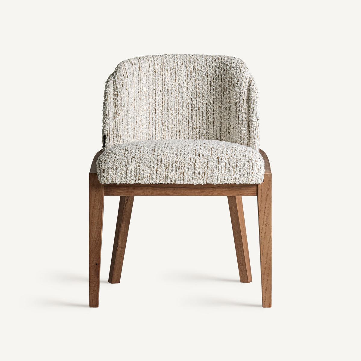 Silla de caucho tapizada en beige Catí