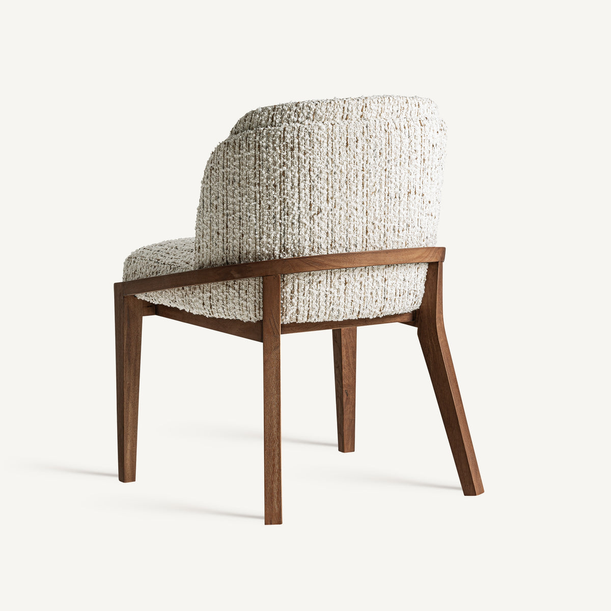 Silla de caucho tapizada en beige Catí