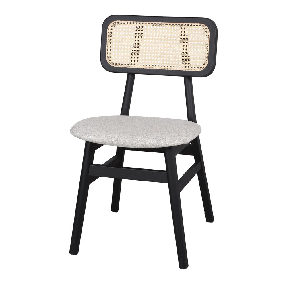 Silla de fresno con respaldo de rejilla Gianni