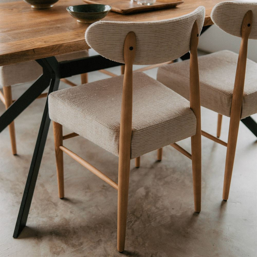 Silla de fresno tapizada Amedeo