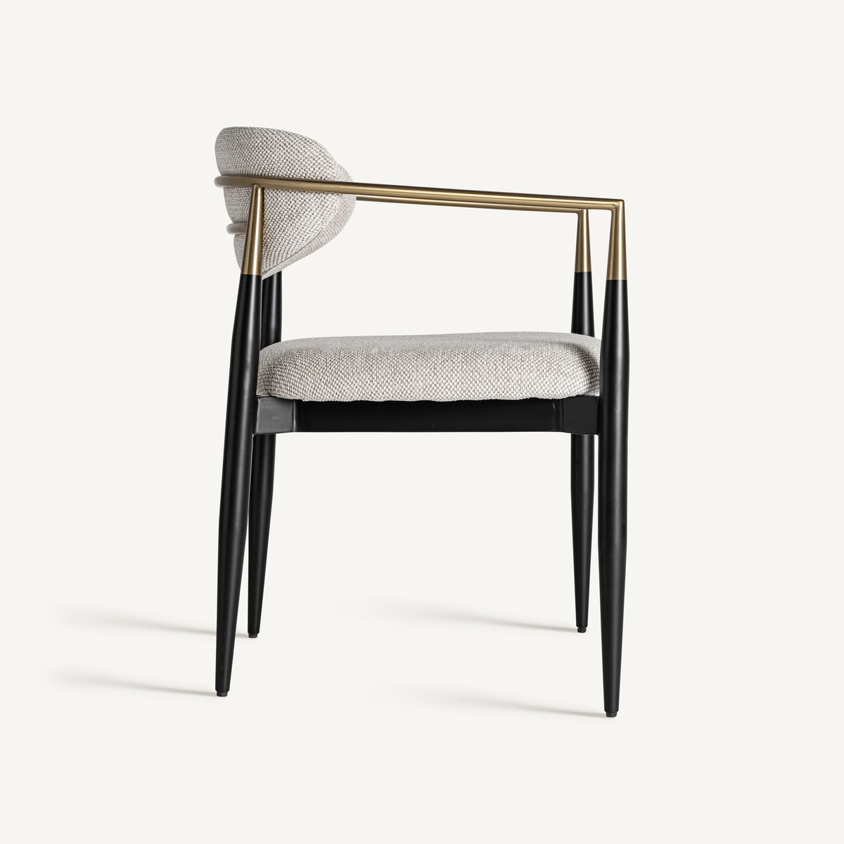 Silla de hierro y poliéster negro Novigrad