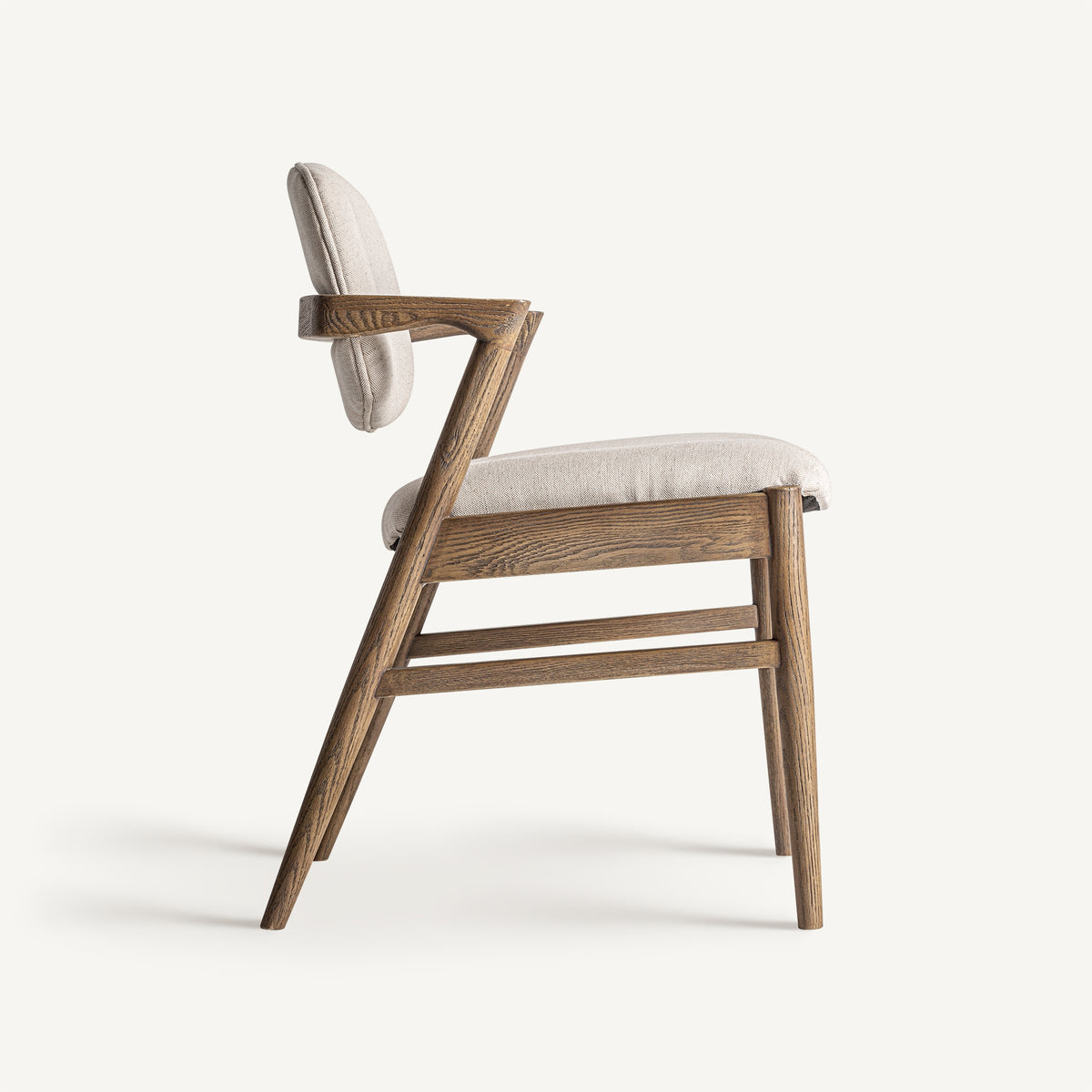 Silla de lino beige y fresno Murla