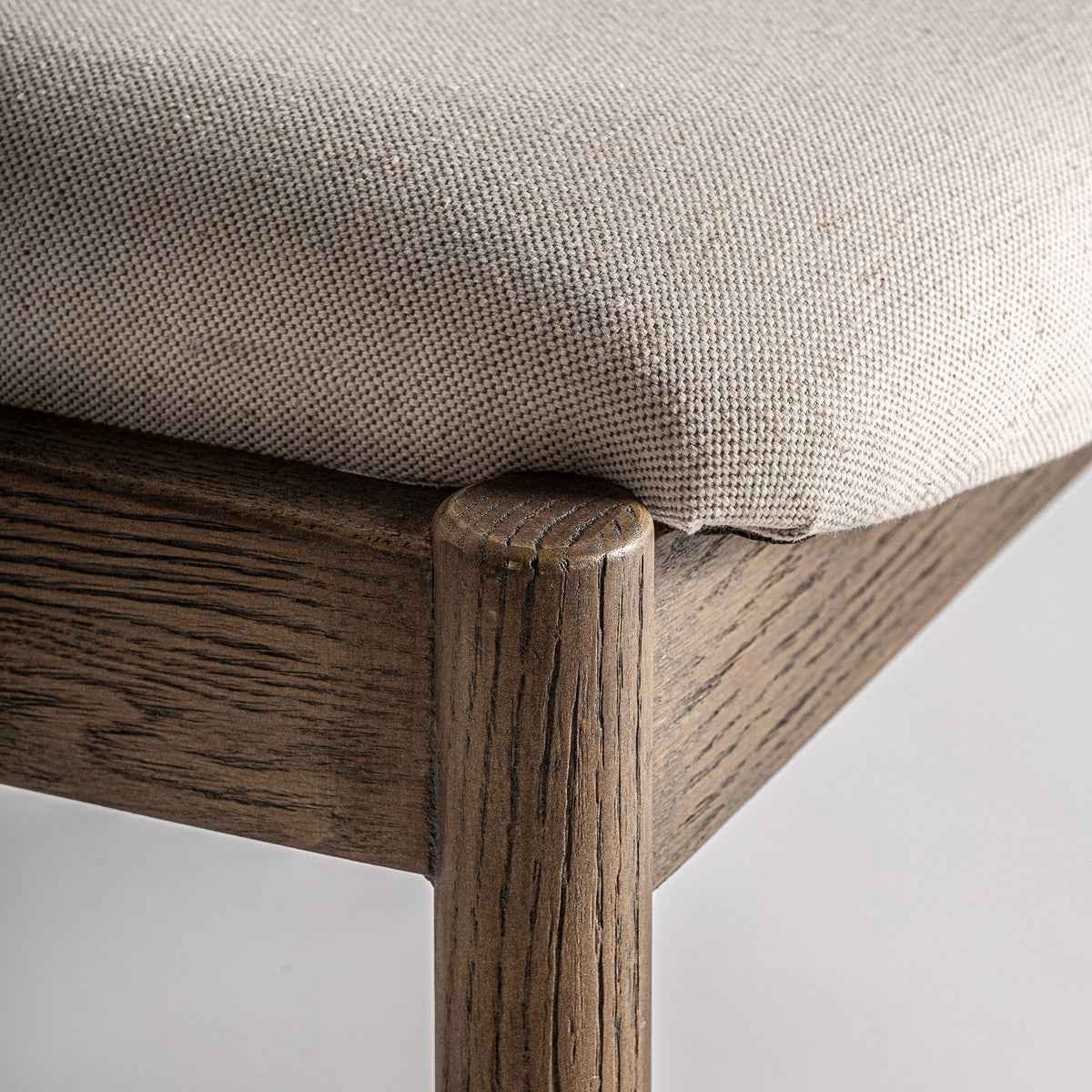 Silla de lino beige y fresno Murla