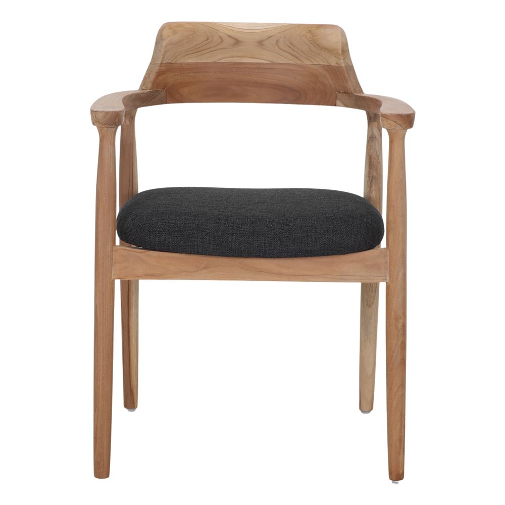 Silla de madera de teca con brazos Vinicio