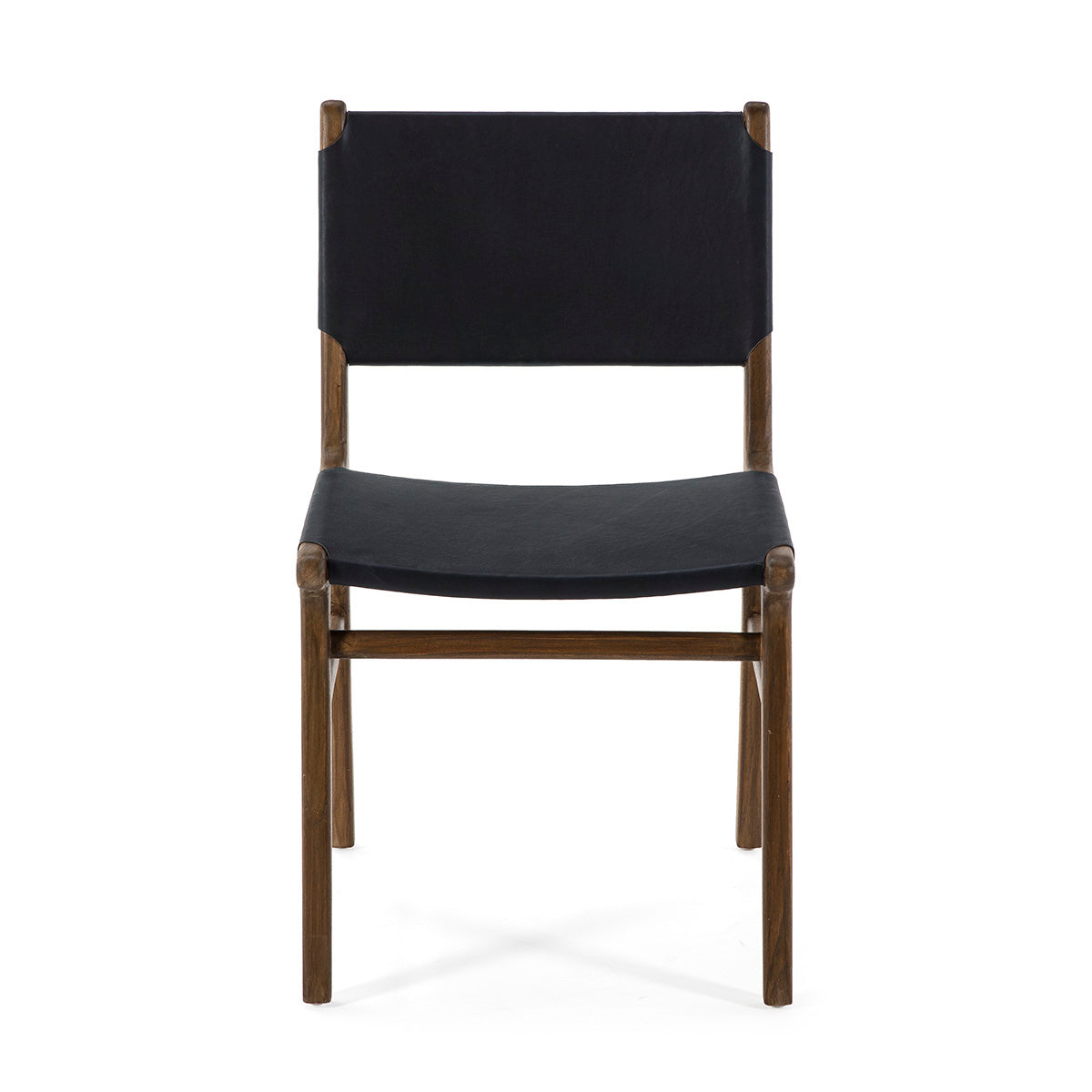 Silla de madera y piel Floridia