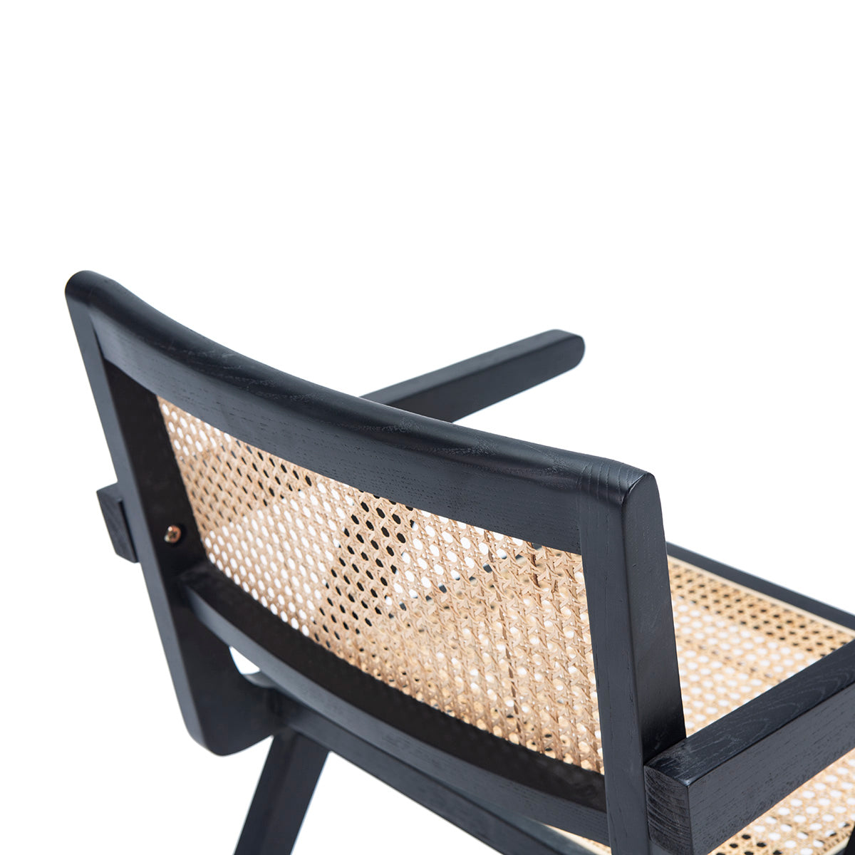 Silla de madera y ratán Savigliano
