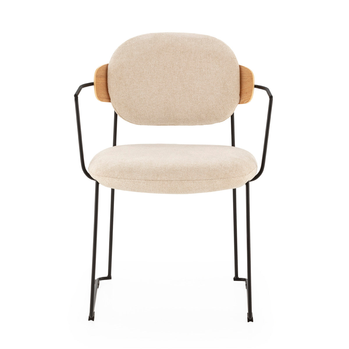 Silla de metal y madera Melissia