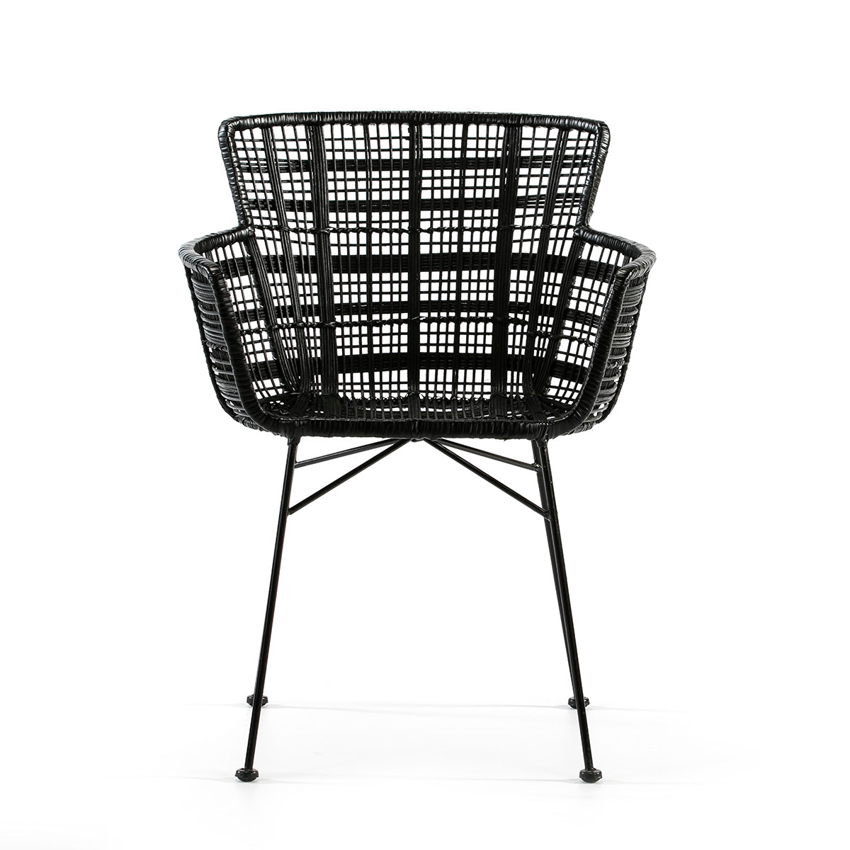 Silla de mimbre y metal Cacém