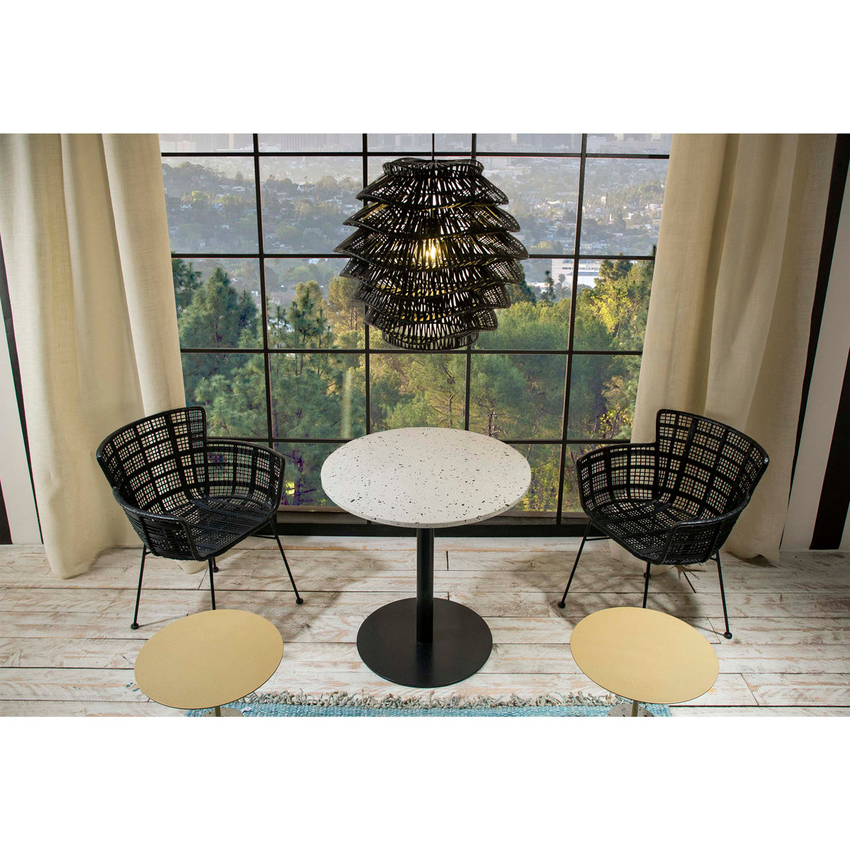 Silla de mimbre y metal Cacém