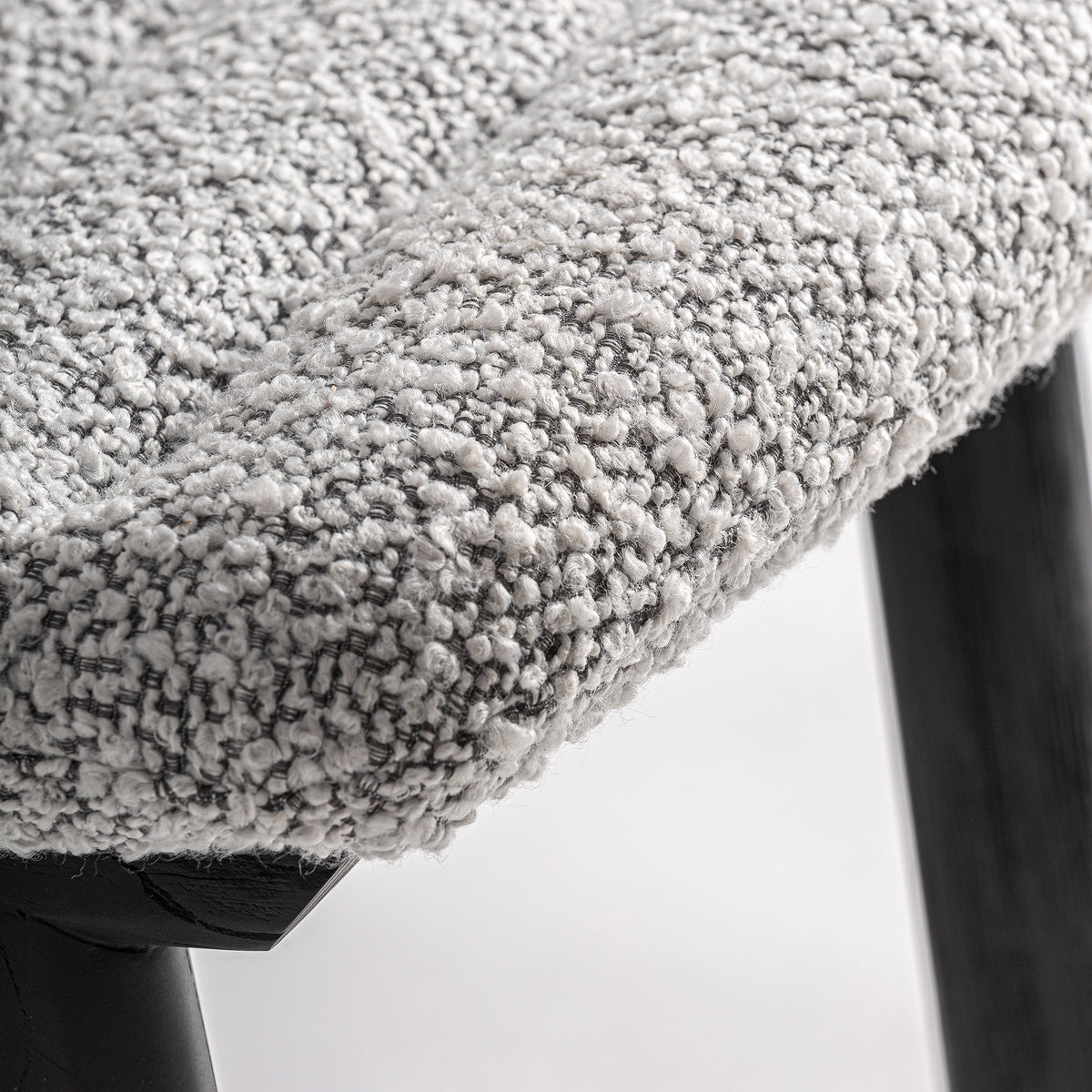 Silla de olmo negro y tapizado gris Alcossebre 51 cm