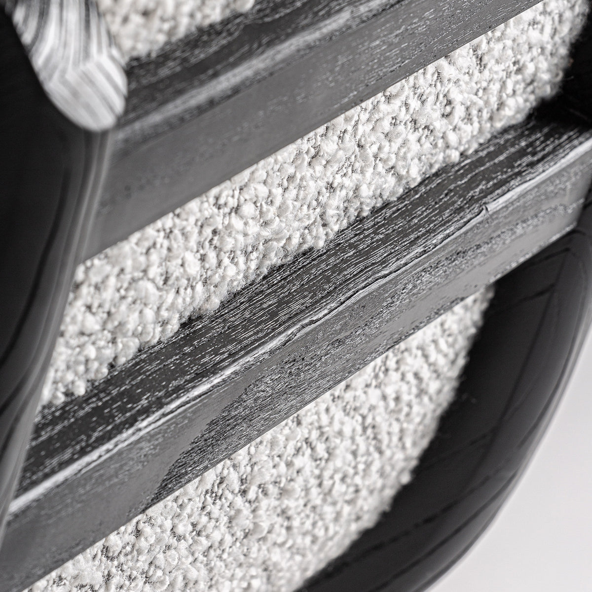 Silla de olmo negro y tapizado gris Alcossebre 51 cm