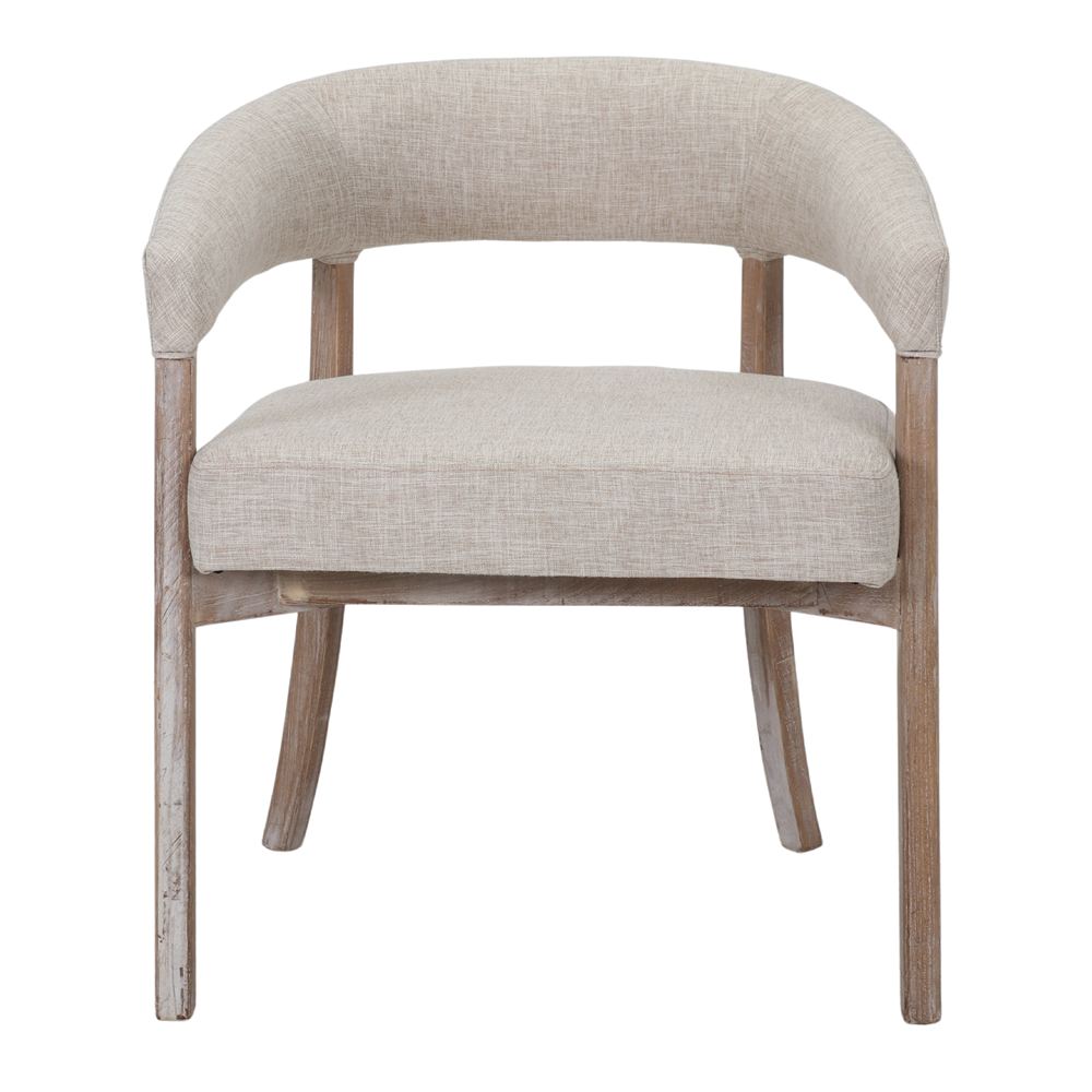 Silla de olmo tapizada con brazos Timoteo