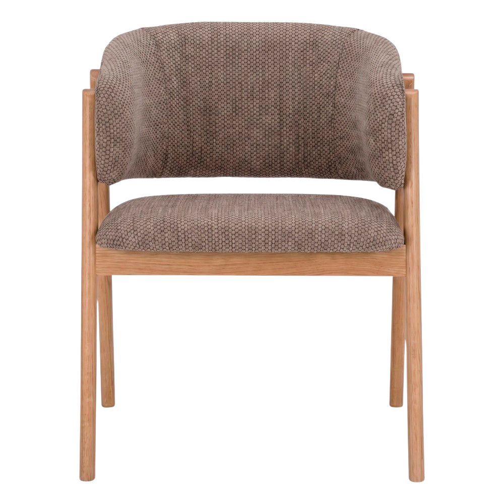 Silla de olmo torneado tapizada Regulus