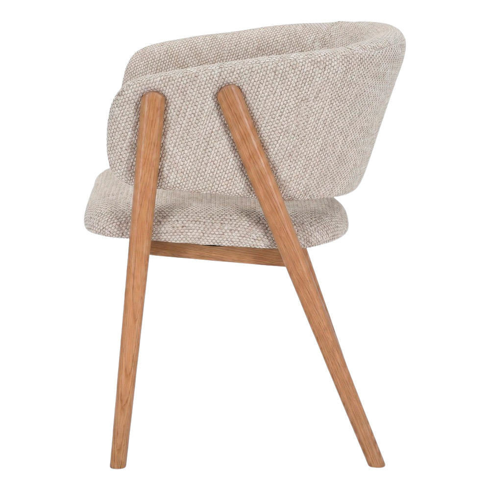Silla de olmo torneado tapizada Regulus