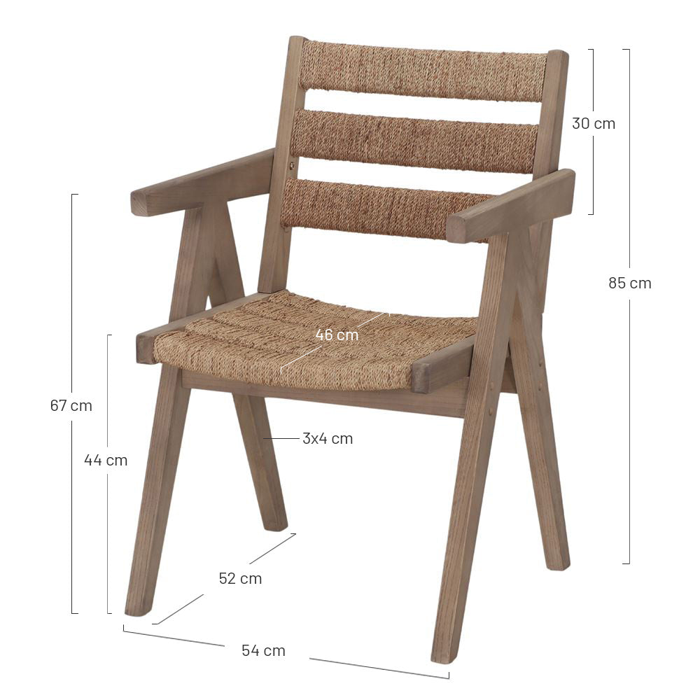 Silla de olmo y cáñamo Telmo