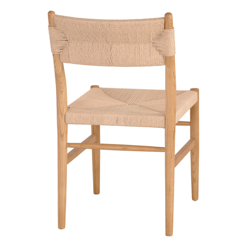 Silla de olmo y cuerda natural Sirio