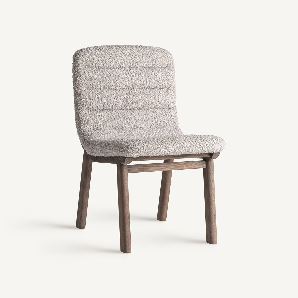 Silla de olmo y tapizado beige Alcossebre 52 cm