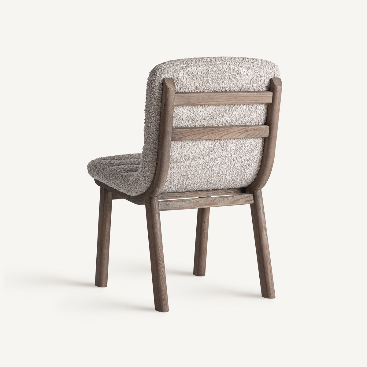 Silla de olmo y tapizado beige Alcossebre 52 cm