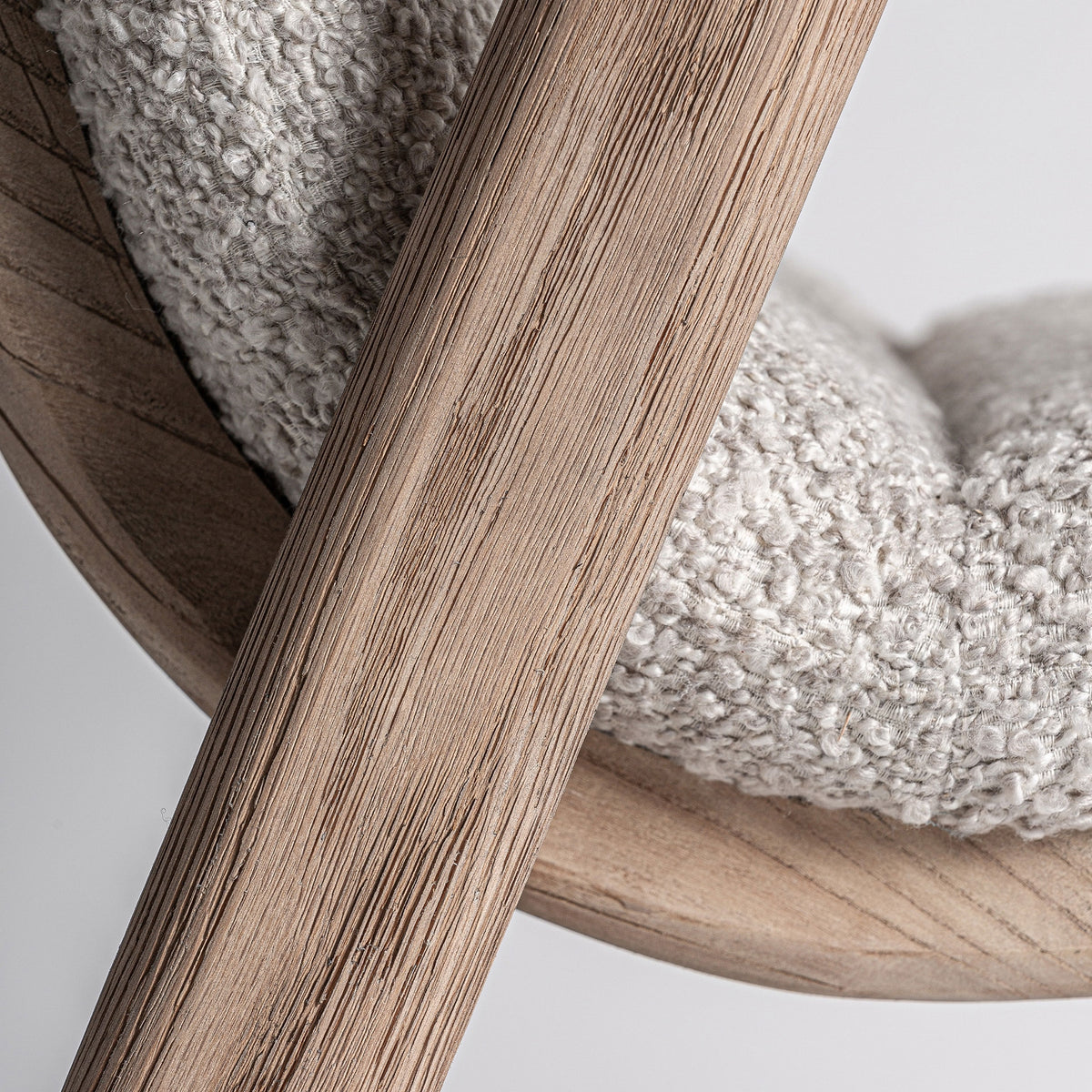Silla de olmo y tapizado beige Alcossebre 62 cm