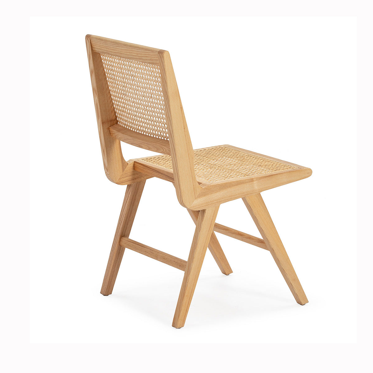 Silla de roble y ratán Marbella