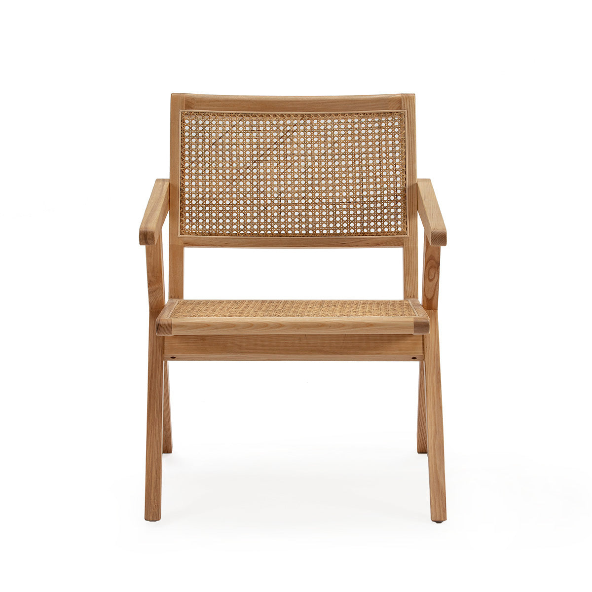Silla de roble y ratán Massafra