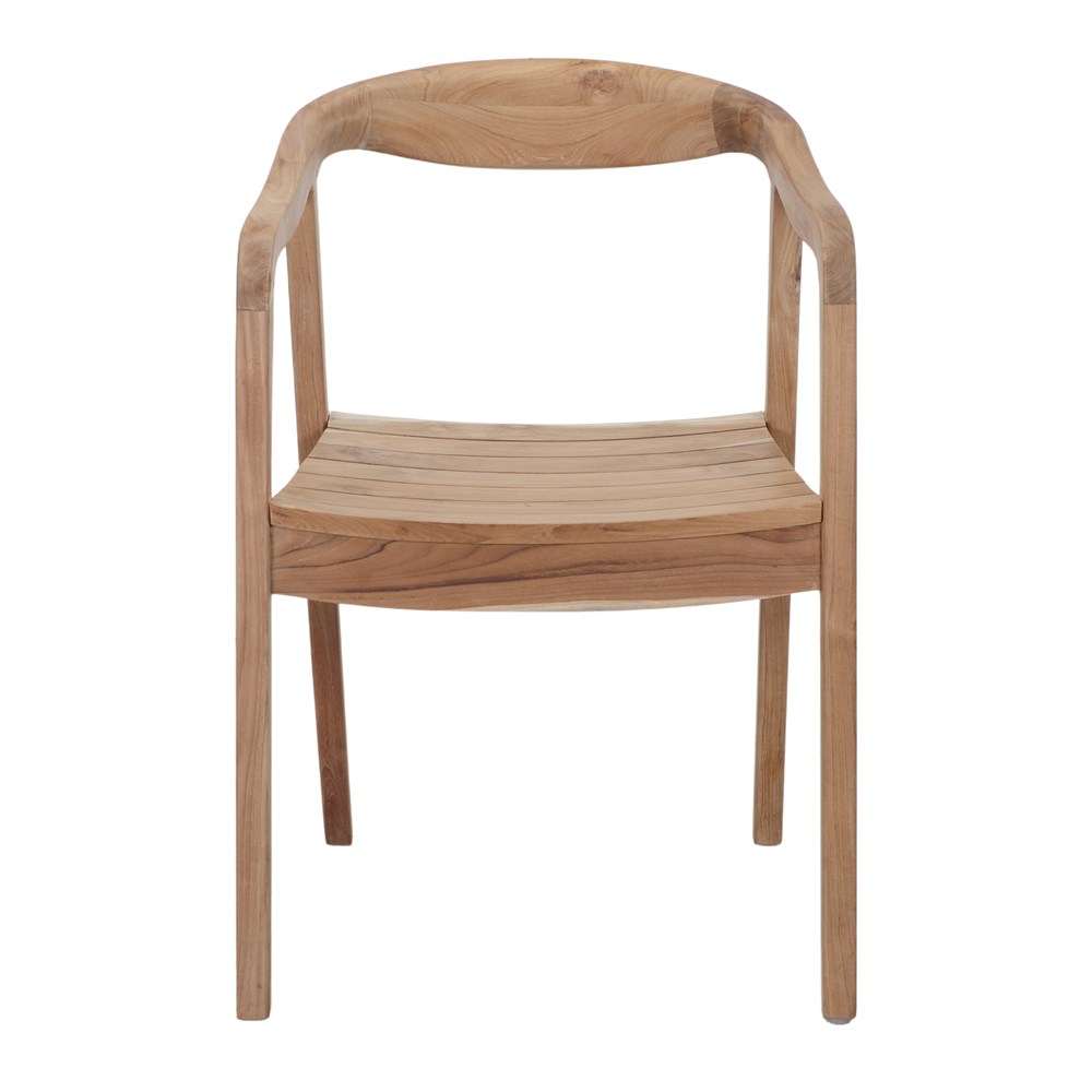 Silla de teca con brazos Iris