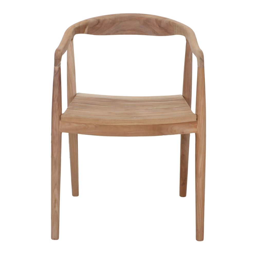 Silla de teca torneada con brazos Arianna