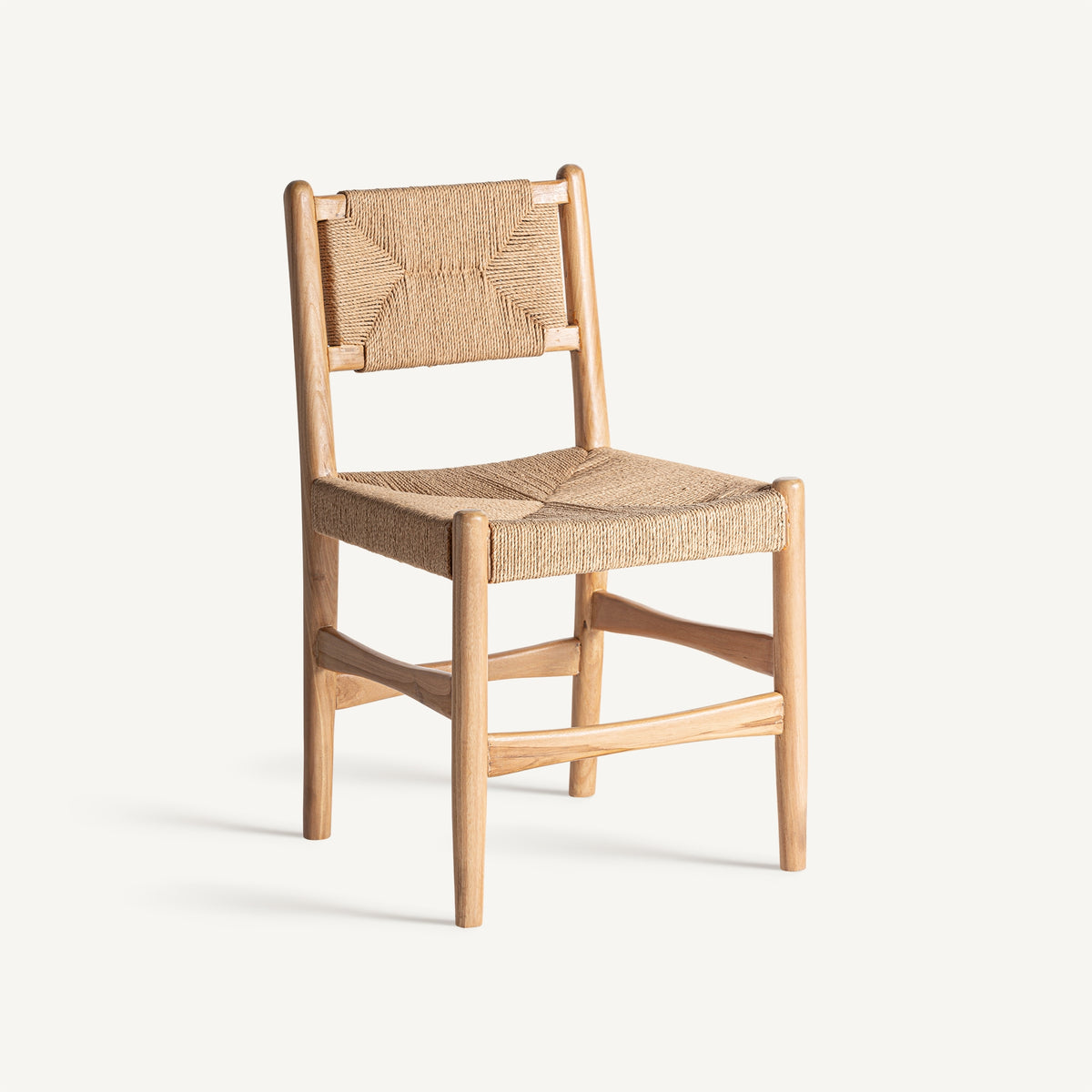 Silla de teca y cáñamo Lopud