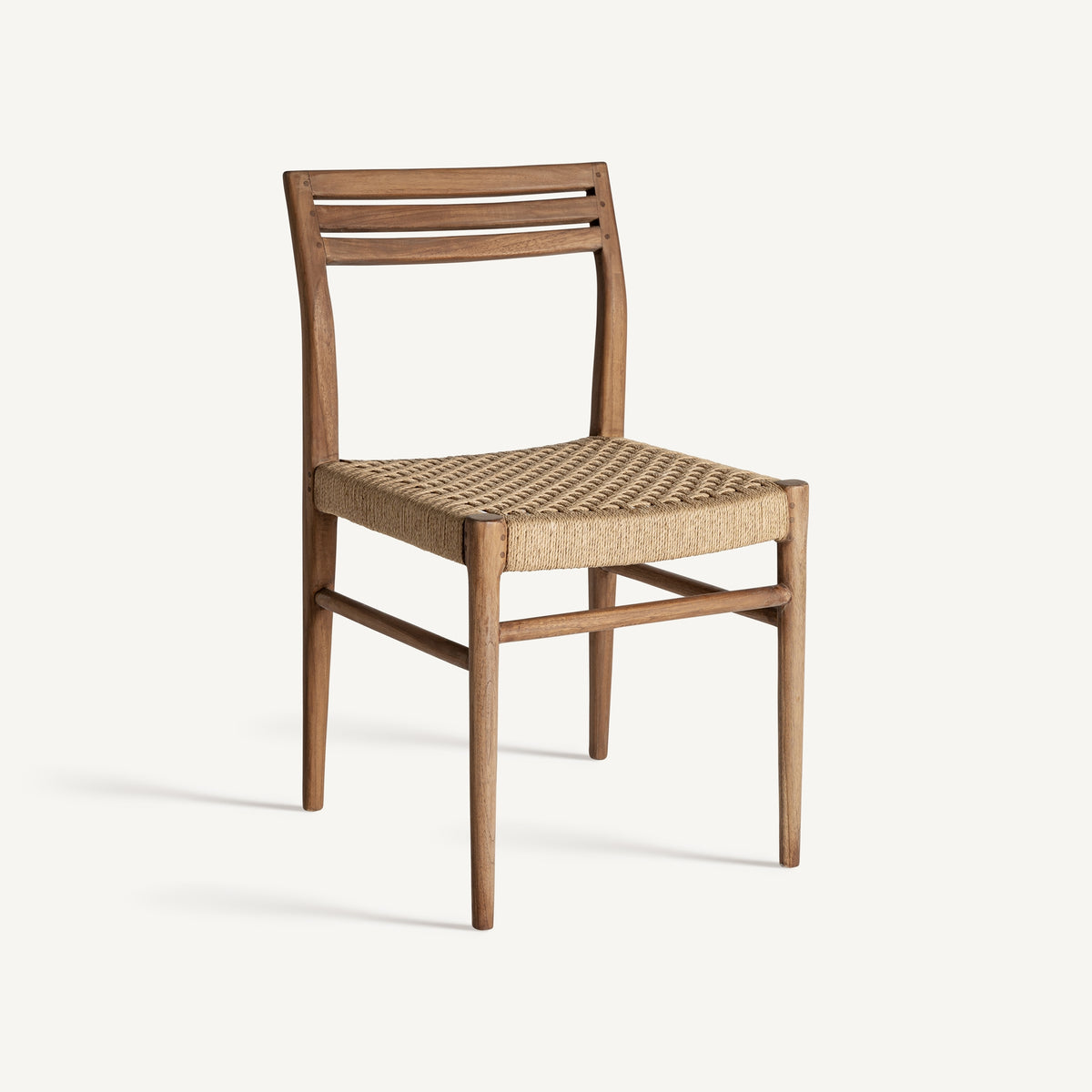 Silla de teca y cuerda Chulilla