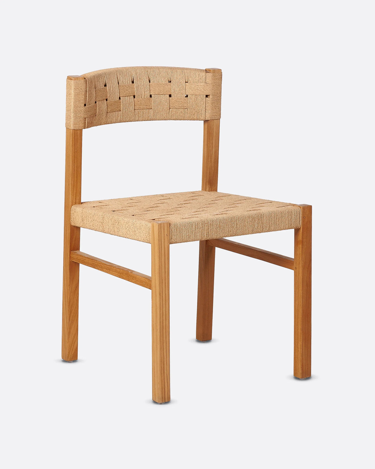 Silla de teca y cuerda de papel Cora
