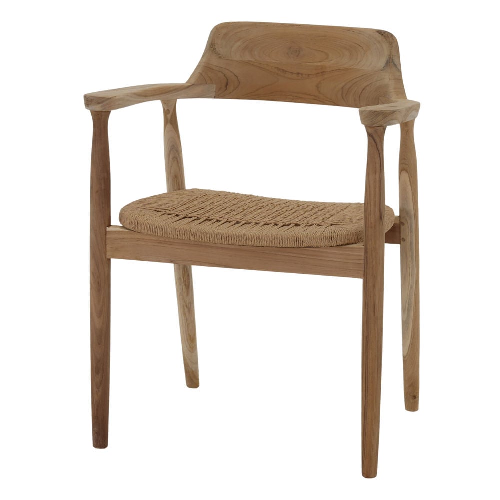 Silla de teca y cuerda Elba
