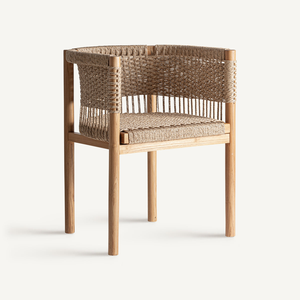 Silla de teca y cuerda Jelsa