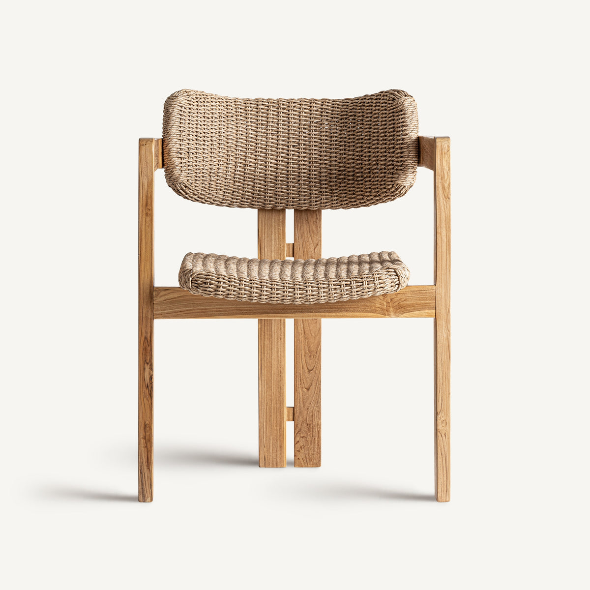 Silla de teca y cuerda marrón Vrboska
