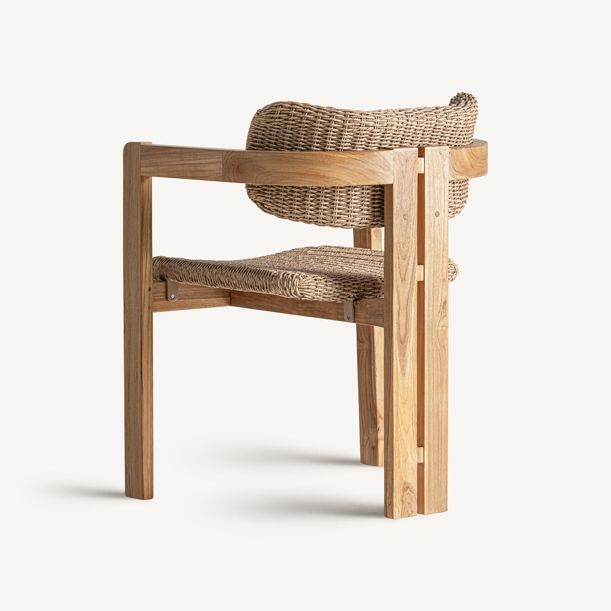 Silla de teca y cuerda marrón Vrboska