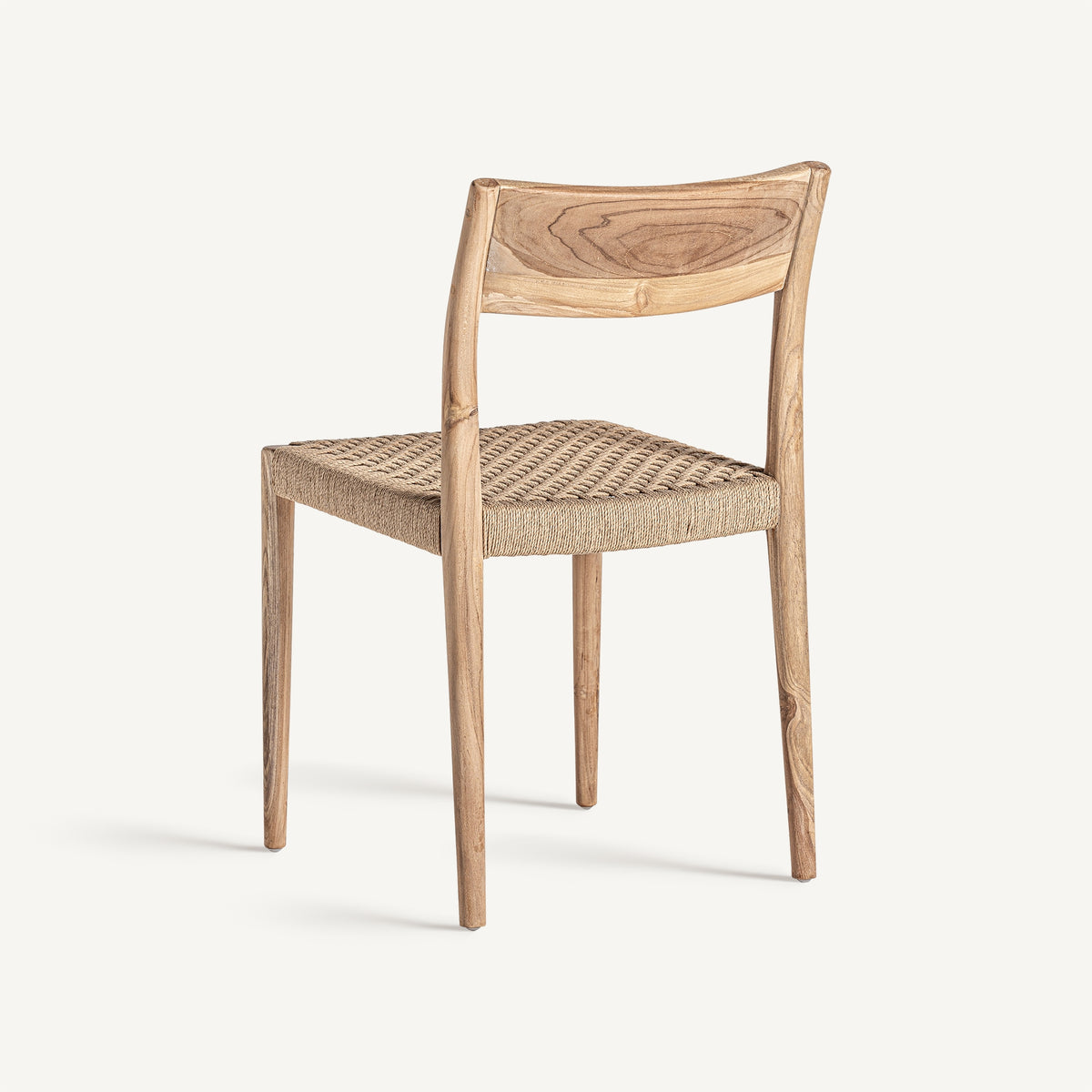 Silla de teca y fibra natural Montanejos