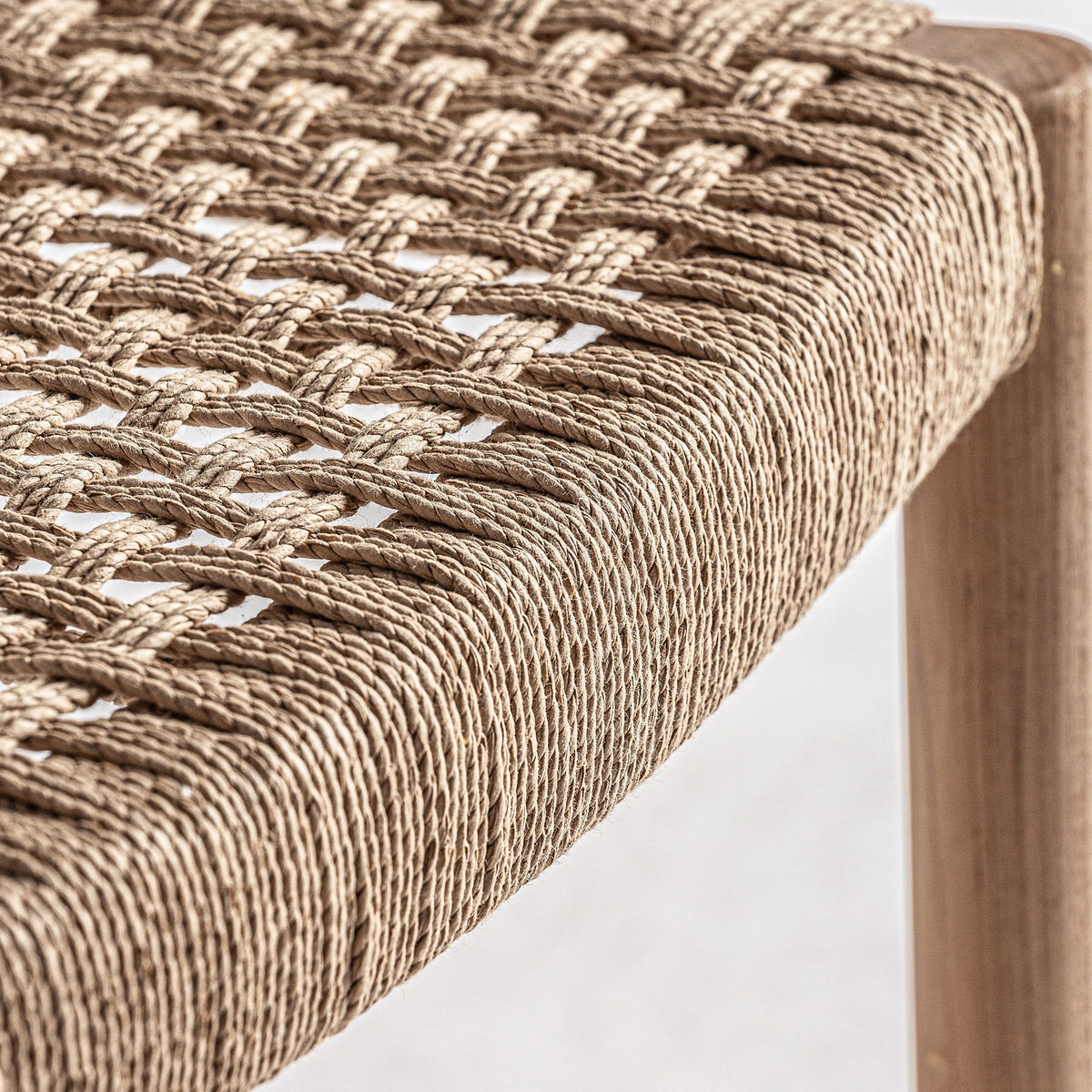 Silla de teca y fibra natural Montanejos