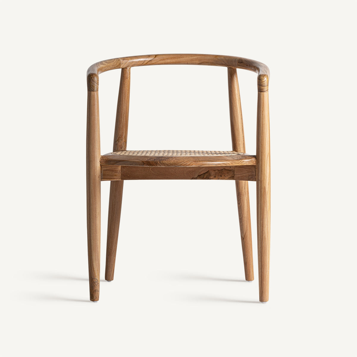 Silla de teca y ratán Portinatx