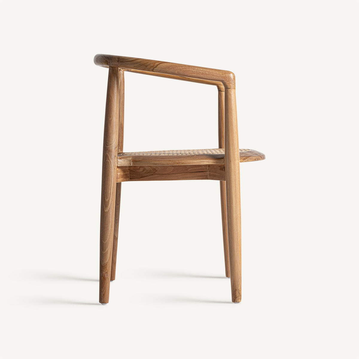 Silla de teca y ratán Portinatx
