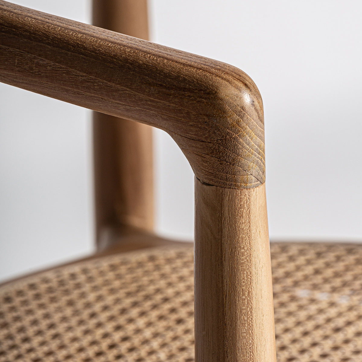 Silla de teca y ratán Portinatx