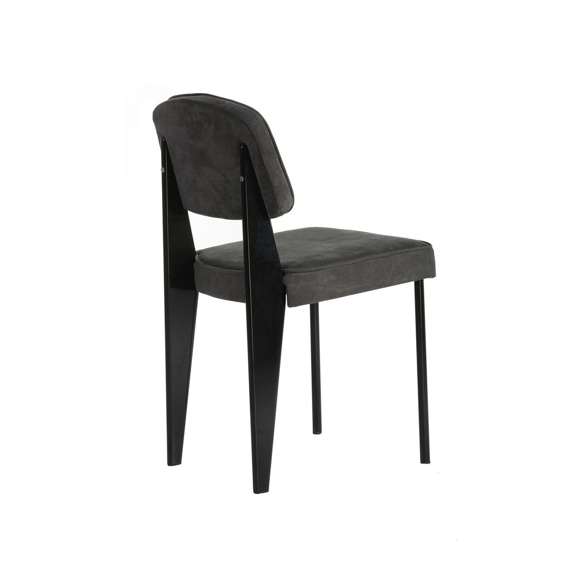 Silla gris y metal negro Barrios
