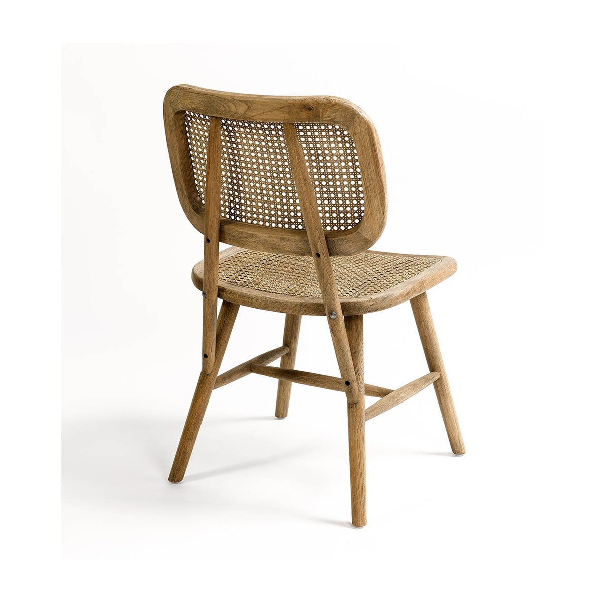 Silla de roble y rejilla natural Rodalquilar