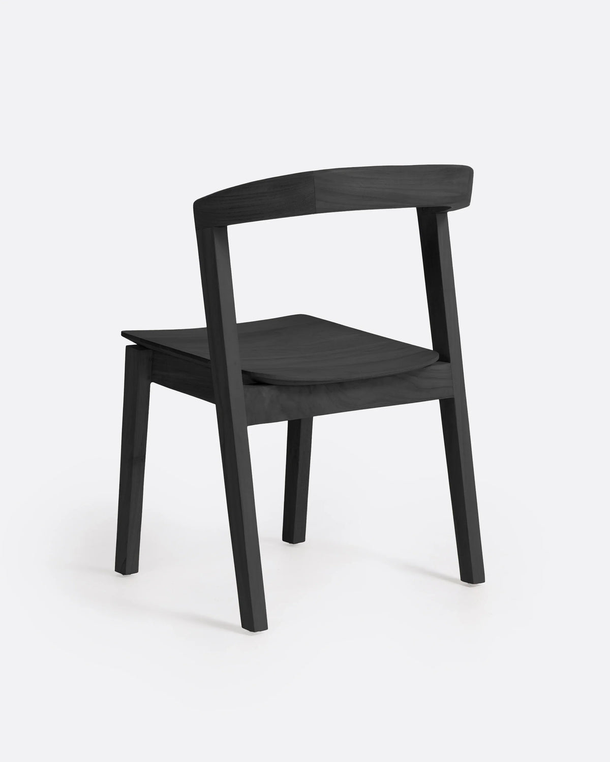Silla sin reposabrazos de teca cepillada Arc