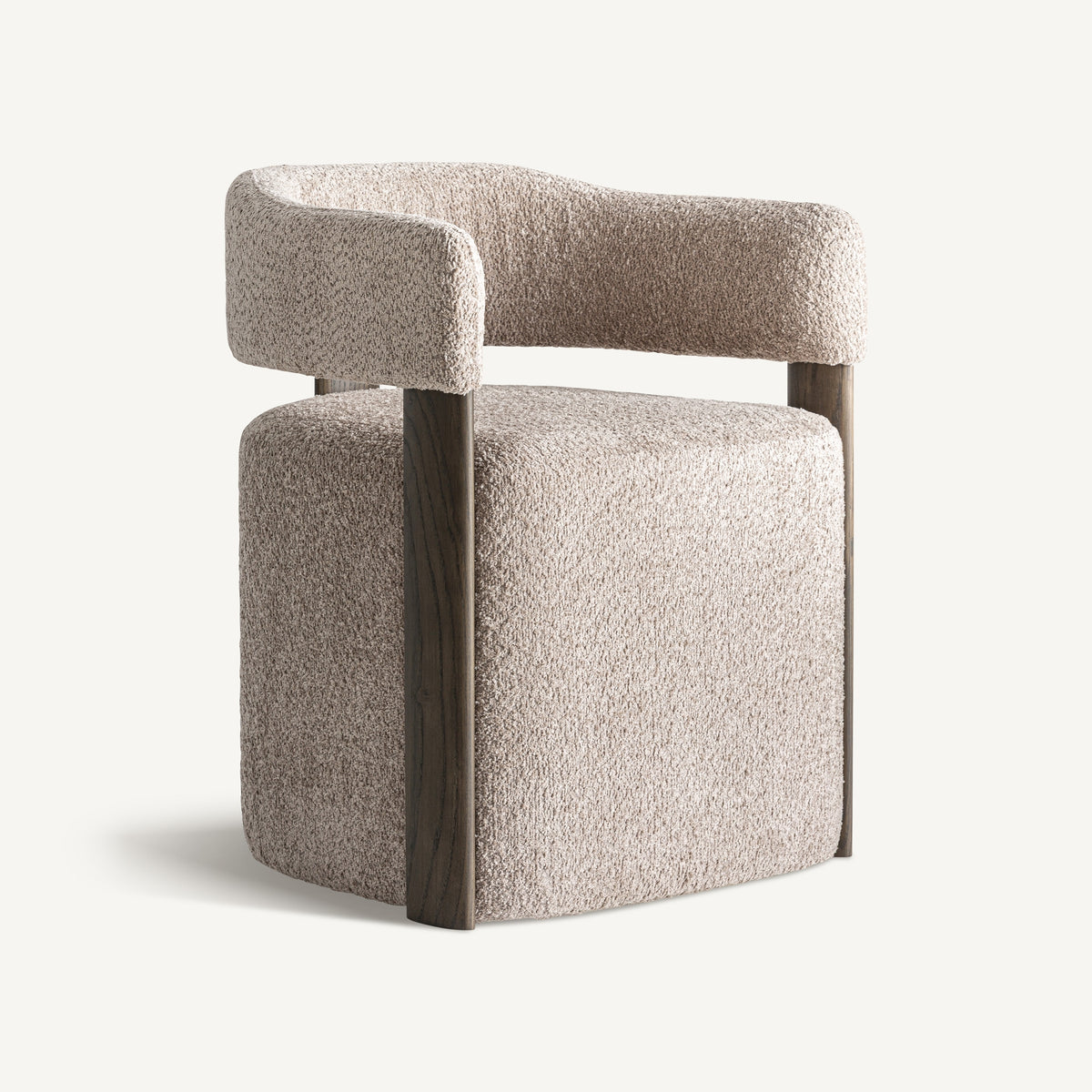 Silla tapizada de fresno topo Murter
