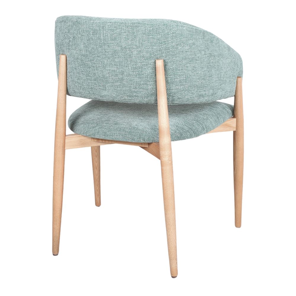 Silla tapizada de madera torneada Louise
