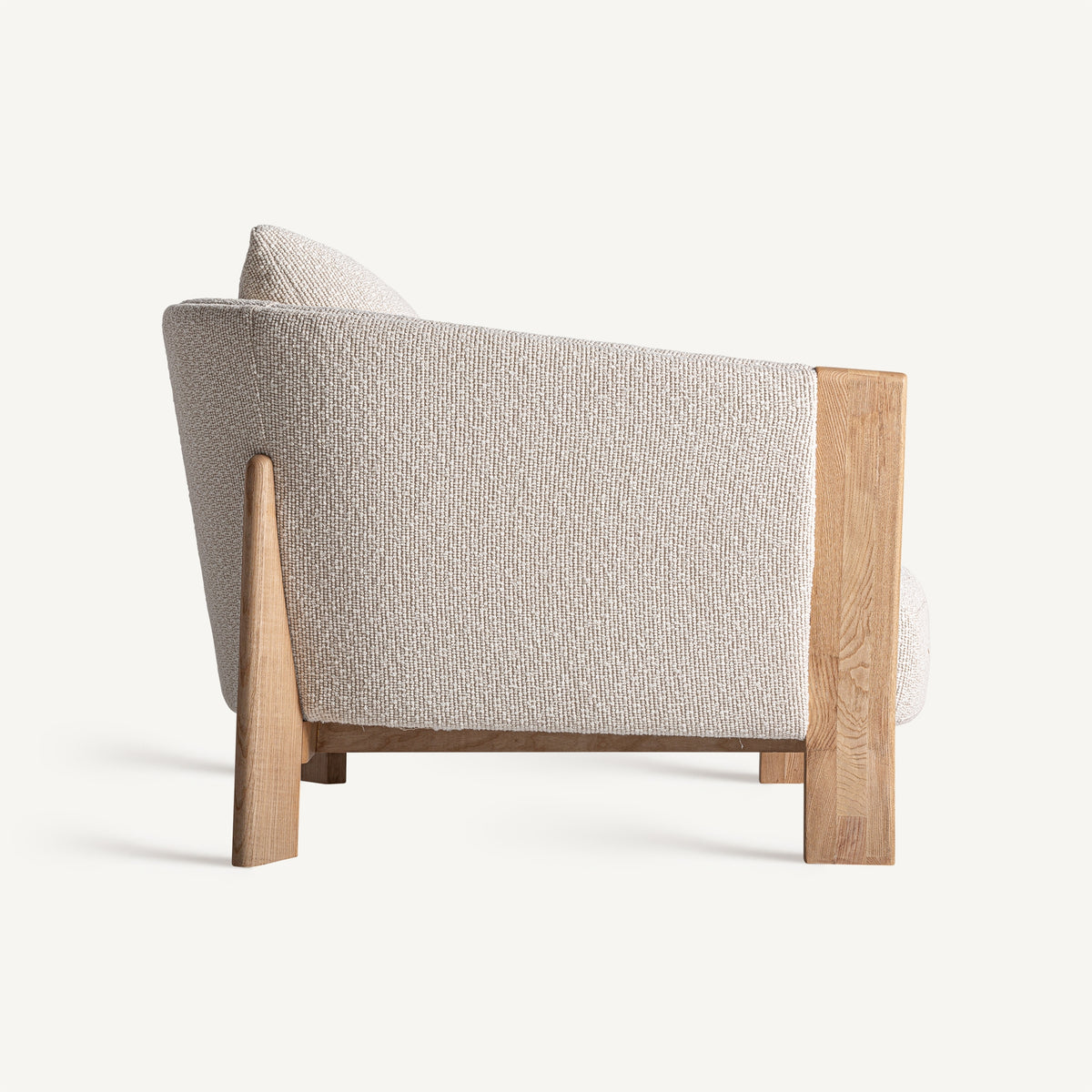 Sillón amplio tapizado marrón Cala Martina