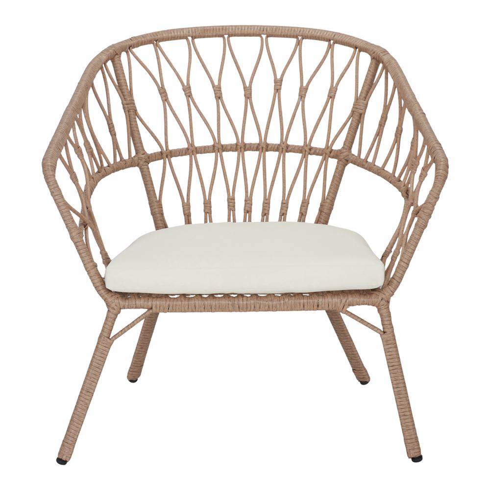 Sillón bajo de ratán sintético Zaniah