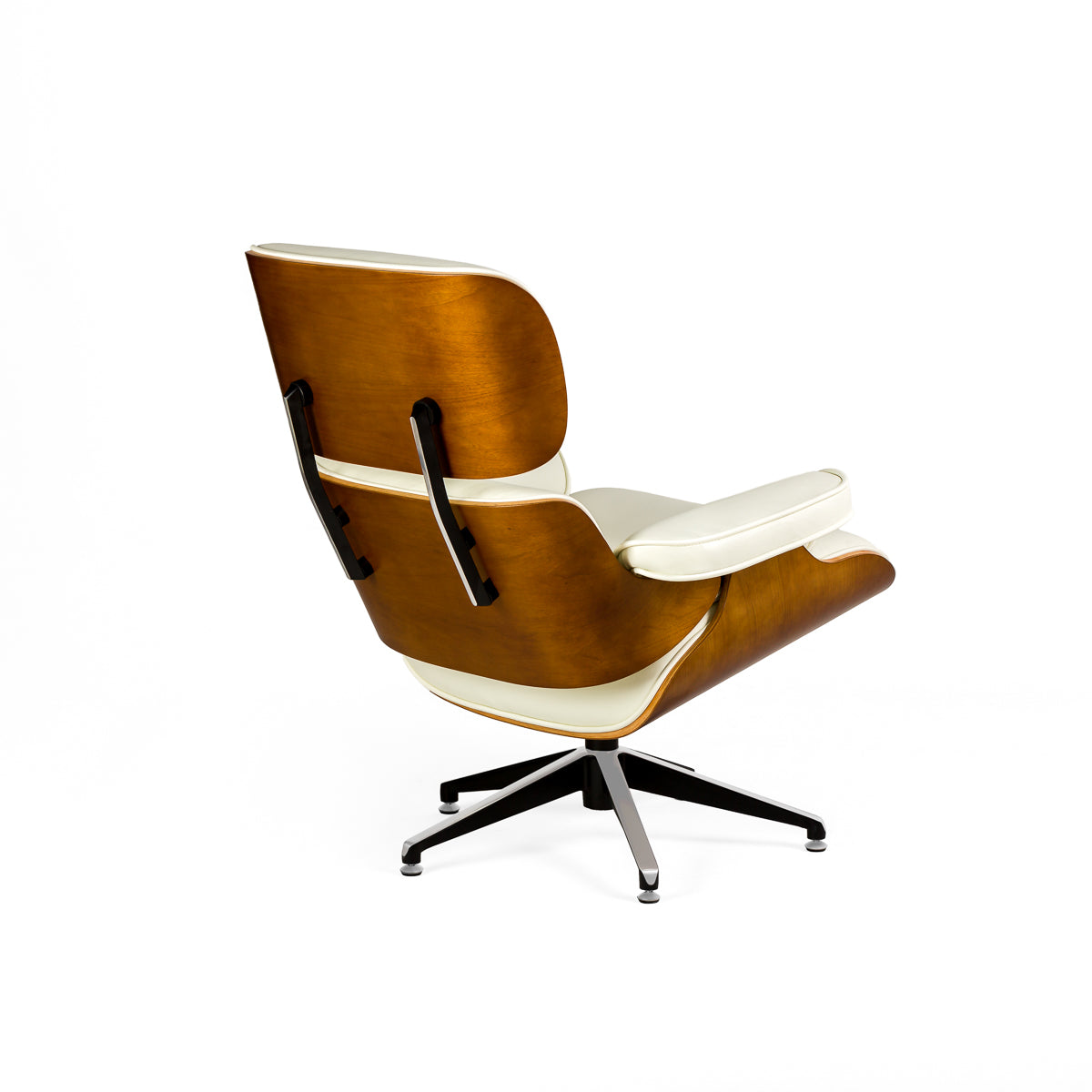 Sillón con reposapiés de piel Bomfim