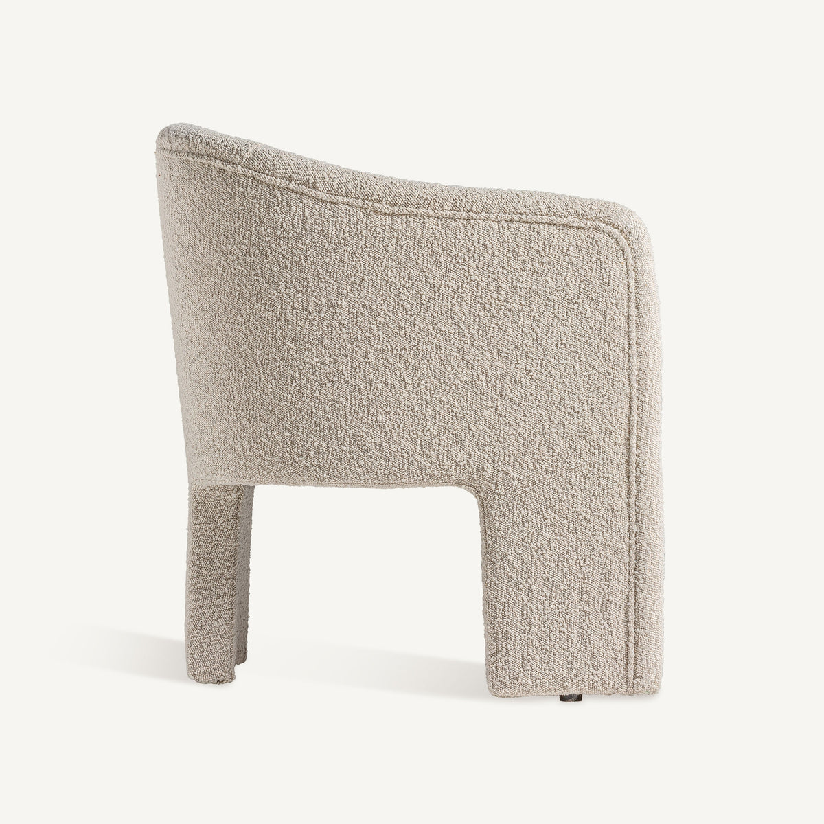 Sillón de algodón rizado blanco roto Punta Prima