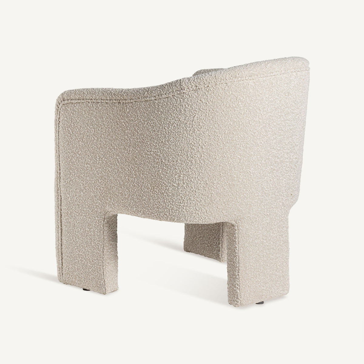 Sillón de algodón rizado blanco roto Punta Prima