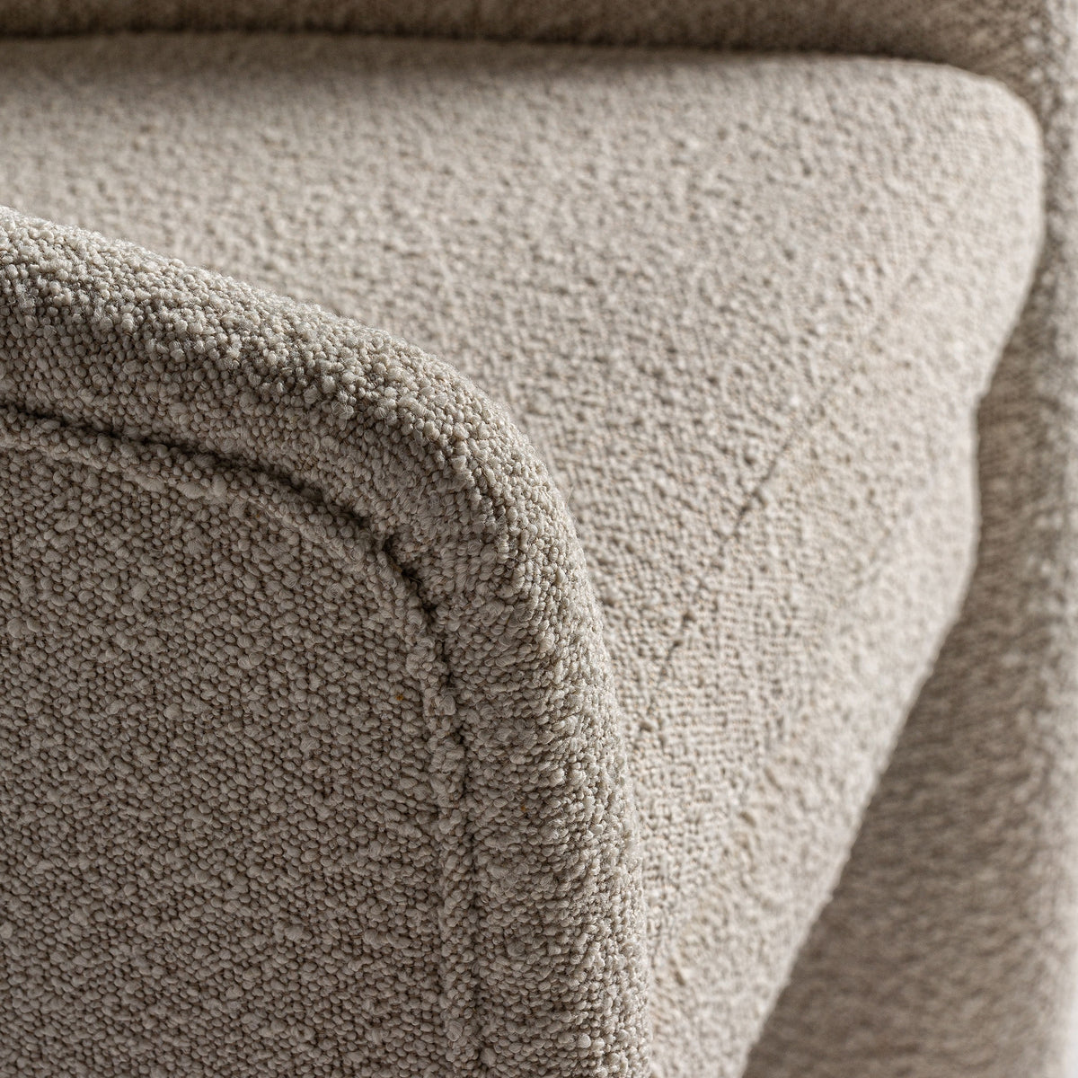 Sillón de algodón rizado blanco roto Punta Prima